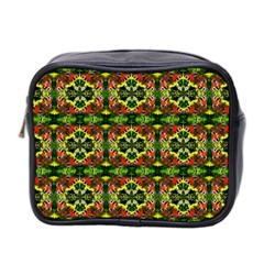 Pattern Red Green Yellow Black Mini Toiletries Bag (two Sides) by Pakrebo