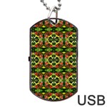 Pattern Red Green Yellow Black Dog Tag USB Flash (One Side) Front