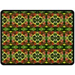 Pattern Red Green Yellow Black Double Sided Fleece Blanket (Large)  80 x60  Blanket Front