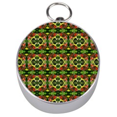 Pattern Red Green Yellow Black Silver Compasses by Pakrebo