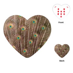 Peacock Feather Bird Exhibition Playing Cards (heart) by Pakrebo