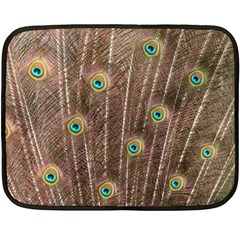 Peacock Feather Bird Exhibition Fleece Blanket (mini) by Pakrebo