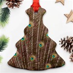 Peacock Feather Bird Exhibition Christmas Tree Ornament (Two Sides) Front