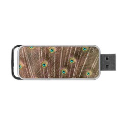 Peacock Feather Bird Exhibition Portable Usb Flash (two Sides) by Pakrebo