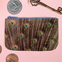 Peacock Feather Bird Exhibition Large Coin Purse by Pakrebo