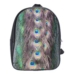 Peacock Bird Pattern School Bag (large) by Pakrebo