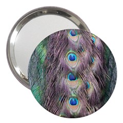 Peacock Bird Pattern 3  Handbag Mirrors by Pakrebo