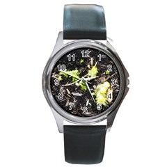 Signs Of Spring Round Metal Watch by Riverwoman