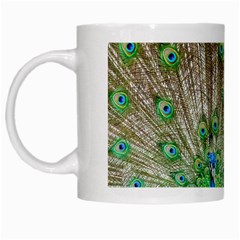 Peacock Color Bird Colorful White Mugs by Pakrebo