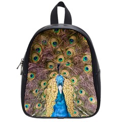 Peacock Feather Peacock Feather School Bag (small) by Pakrebo