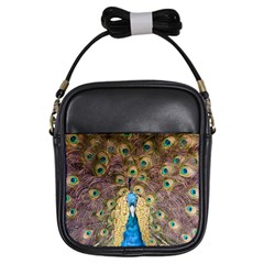 Peacock Feather Peacock Feather Girls Sling Bag by Pakrebo