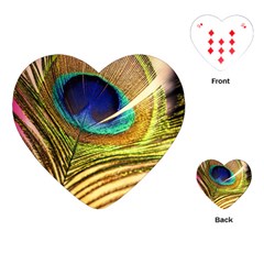 Peacock Feather Colorful Peacock Playing Cards (heart) by Pakrebo