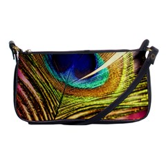 Peacock Feather Colorful Peacock Shoulder Clutch Bag