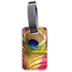 Peacock Feather Colorful Peacock Luggage Tags (two Sides) by Pakrebo