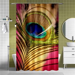 Peacock Feather Colorful Peacock Shower Curtain 48  x 72  (Small) 