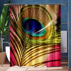 Peacock Feather Colorful Peacock Shower Curtain 60  x 72  (Medium) 