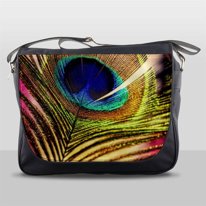 Peacock Feather Colorful Peacock Messenger Bag