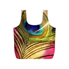 Peacock Feather Colorful Peacock Full Print Recycle Bag (S)