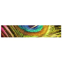 Peacock Feather Colorful Peacock Small Flano Scarf