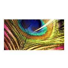 Peacock Feather Colorful Peacock Satin Wrap