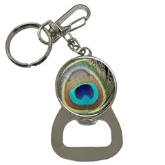 Peacock Feather Close Up Macro Bottle Opener Key Chains