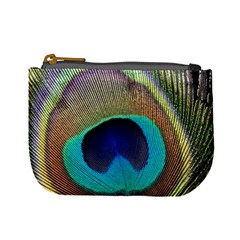 Peacock Feather Close Up Macro Mini Coin Purse