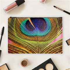 Peacock Feather Bird Colorful Cosmetic Bag (large) by Pakrebo