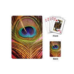 Peacock Feather Bird Colorful Playing Cards (mini) by Pakrebo