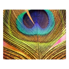 Peacock Feather Bird Colorful Double Sided Flano Blanket (large)  by Pakrebo