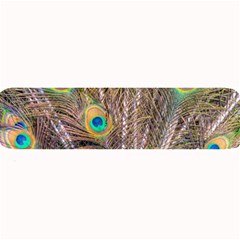 Pen Peacock Wheel Plumage Colorful Large Bar Mats by Pakrebo