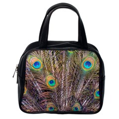 Pen Peacock Wheel Plumage Colorful Classic Handbag (one Side) by Pakrebo