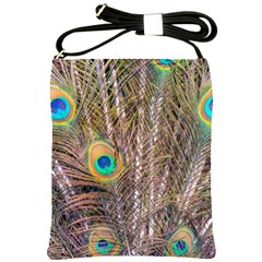 Pen Peacock Wheel Plumage Colorful Shoulder Sling Bag by Pakrebo