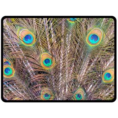 Pen Peacock Wheel Plumage Colorful Fleece Blanket (large)  by Pakrebo