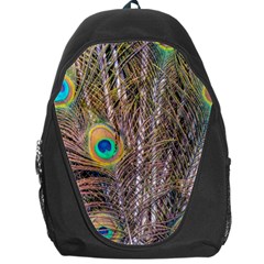 Pen Peacock Wheel Plumage Colorful Backpack Bag by Pakrebo