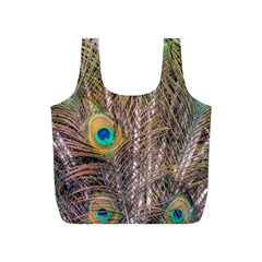 Pen Peacock Wheel Plumage Colorful Full Print Recycle Bag (s) by Pakrebo