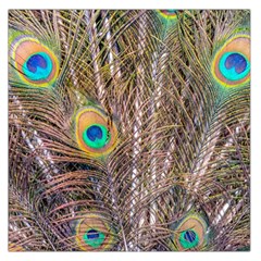 Pen Peacock Wheel Plumage Colorful Large Satin Scarf (square) by Pakrebo