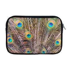 Pen Peacock Wheel Plumage Colorful Apple Macbook Pro 17  Zipper Case by Pakrebo