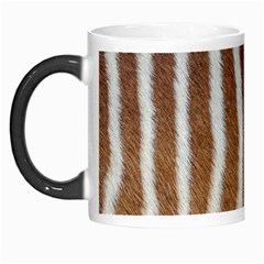 Skin Zebra Striped White Brown Morph Mugs by Pakrebo