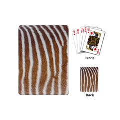 Skin Zebra Striped White Brown Playing Cards (mini) by Pakrebo