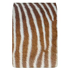 Skin Zebra Striped White Brown Removable Flap Cover (S)