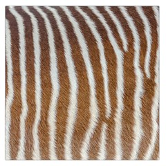 Skin Zebra Striped White Brown Large Satin Scarf (Square)