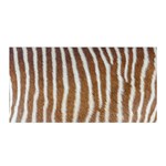 Skin Zebra Striped White Brown Satin Wrap Front