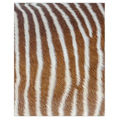 Skin Zebra Striped White Brown Drawstring Bag (Small)