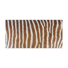 Skin Zebra Striped White Brown Yoga Headband by Pakrebo