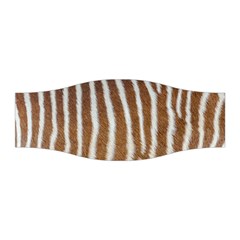 Skin Zebra Striped White Brown Stretchable Headband by Pakrebo