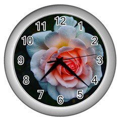 Favorite Rose  Wall Clock (silver) by okhismakingart