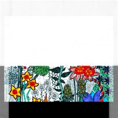 Moon And Flowers Abstract Rectangular Jigsaw Puzzl by okhismakingart