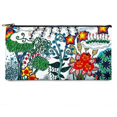 Moon And Flowers Abstract Pencil Cases by okhismakingart