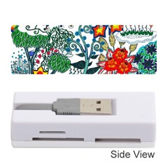 Moon And Flowers Abstract Memory Card Reader (stick) by okhismakingart