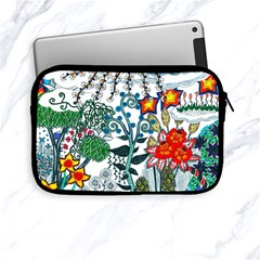 Moon And Flowers Abstract Apple Ipad Mini Zipper Cases by okhismakingart